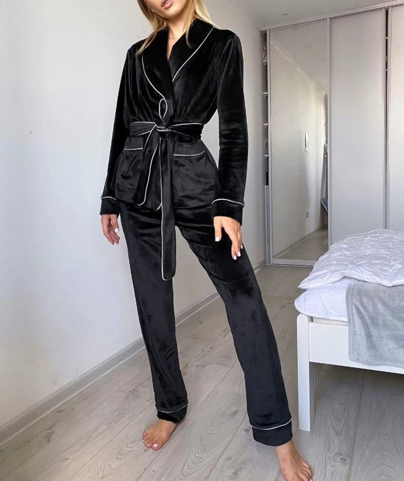 Velvet Black Bridal set