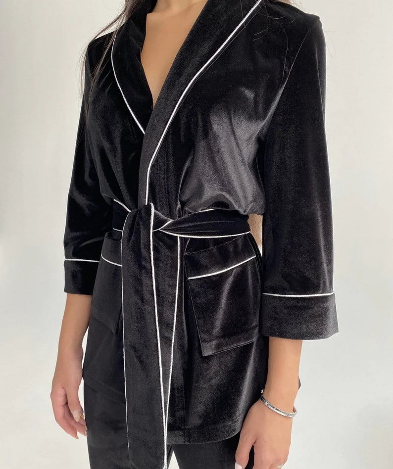 Velvet Black Bridal set