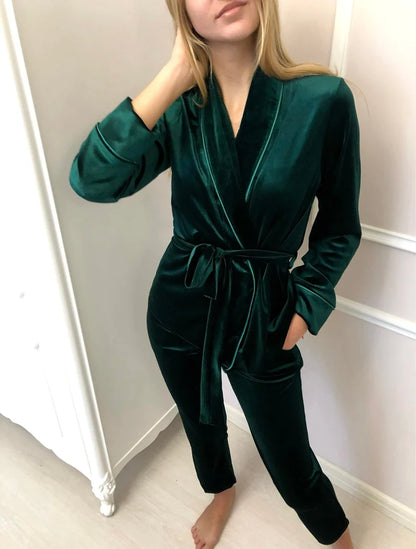Velvet Olive Bridal set